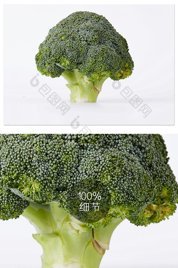 西蓝花花菜绿色蔬菜白底图摄影图片