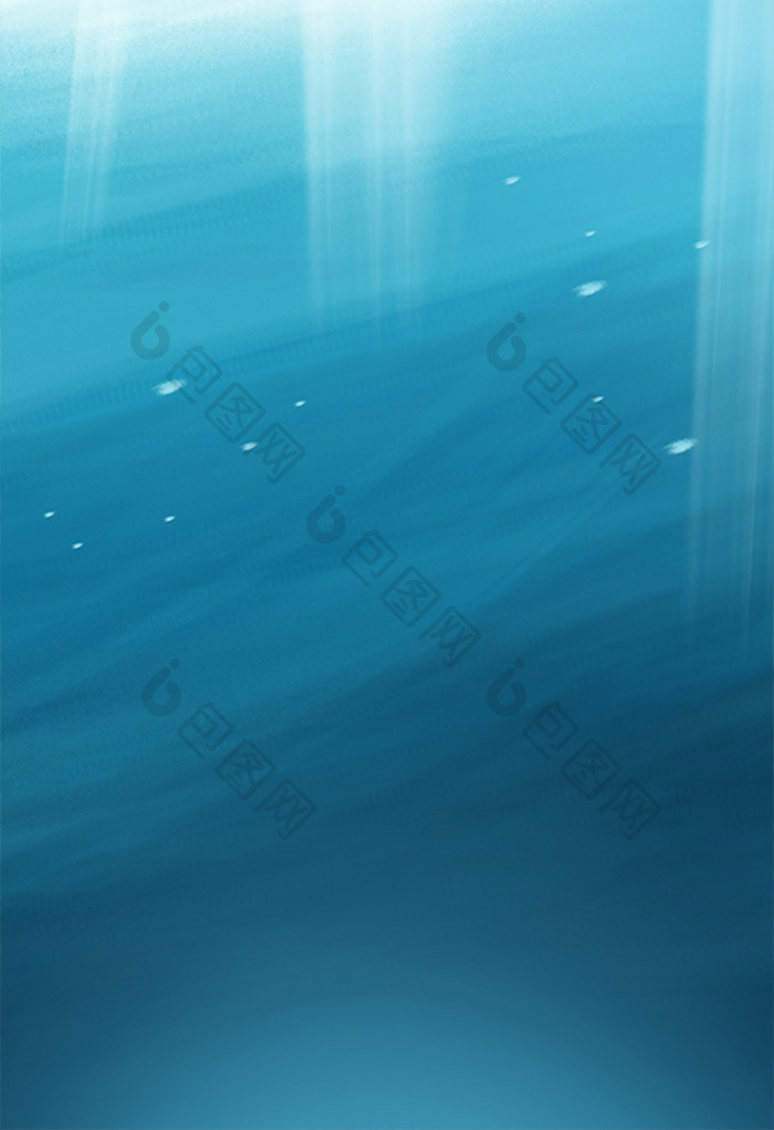 手绘蓝色的水插画背景