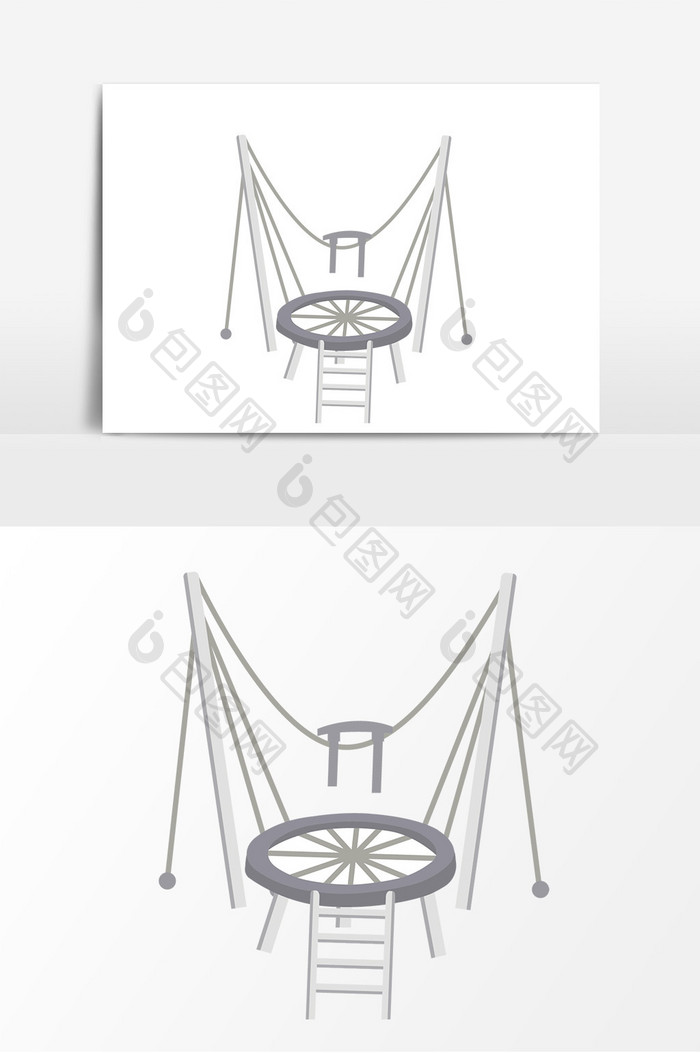 游乐园跳跳床矢量元素