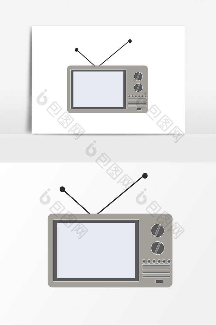 复古电视机矢量元素