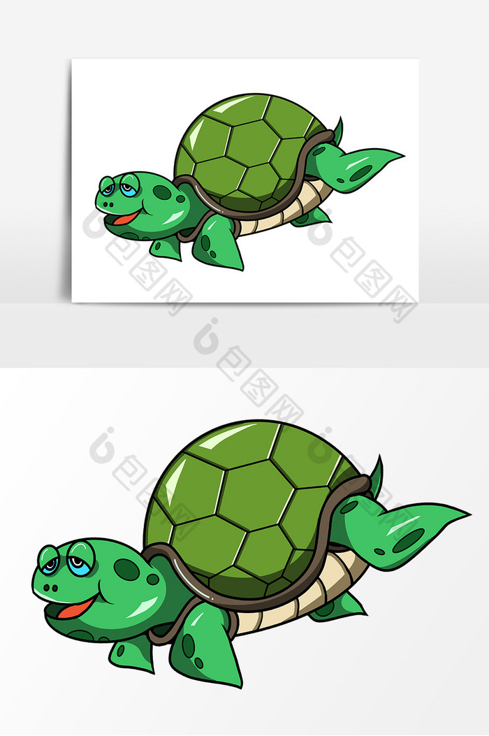 海龟手绘卡通可爱形象元素