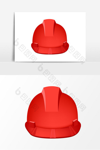 红色安全帽矢量元素图片