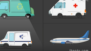 15种MG卡通交通工具动态元素视频