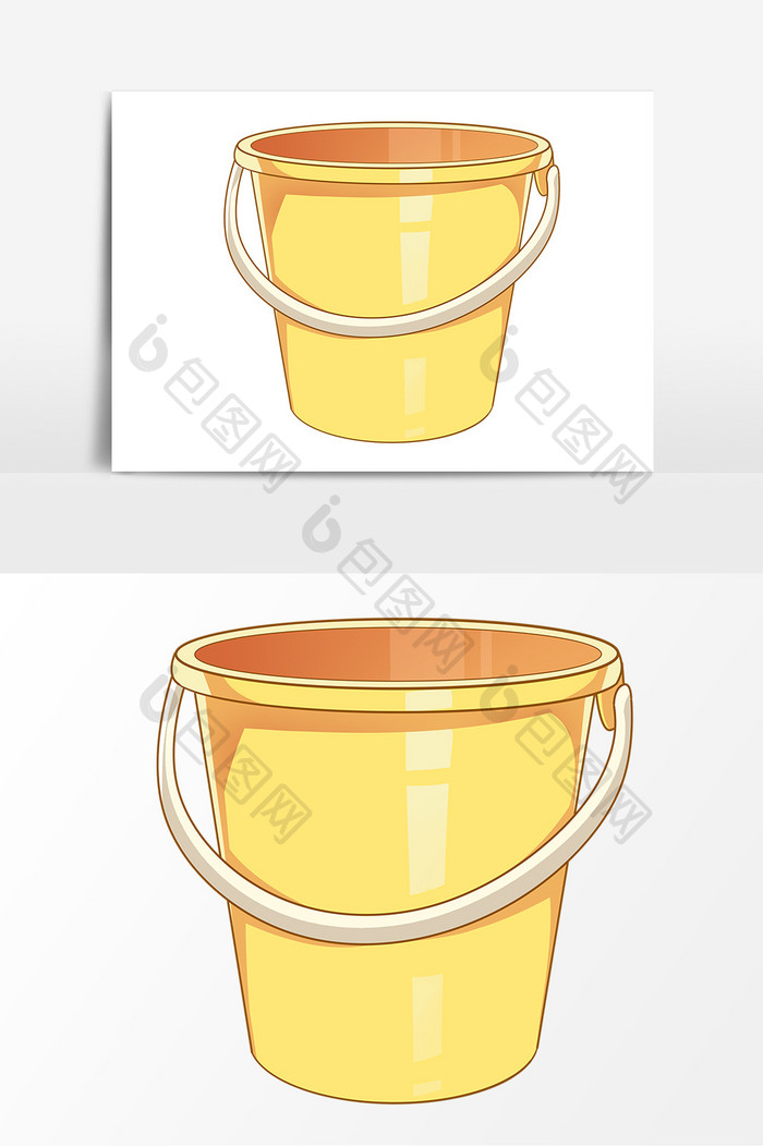 卡通水桶形象元素