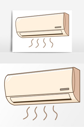 夏季空调手绘形象元素