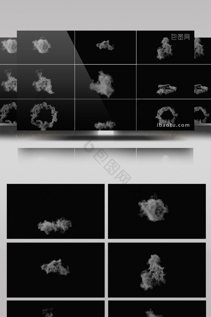 8组4K带通道魔法粒子烟雾视频特效素材2