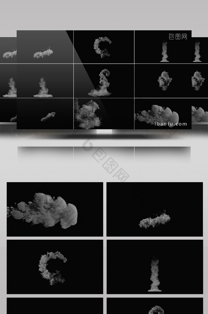 9组4K带通道魔法粒子烟雾视频特效素材