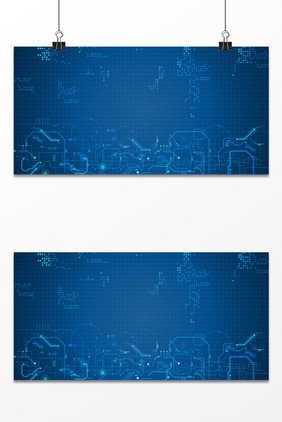蓝色商务科技电路数字化5G人工智能背景