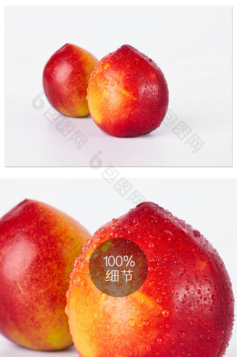 红色油桃水果水珠美食蔬菜摄影作品图片