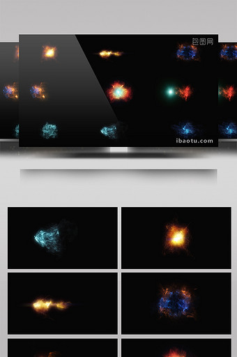 16组噪波火游戏特效粒子视频素材图片