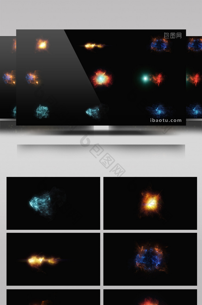 16组噪波火游戏特效粒子视频素材