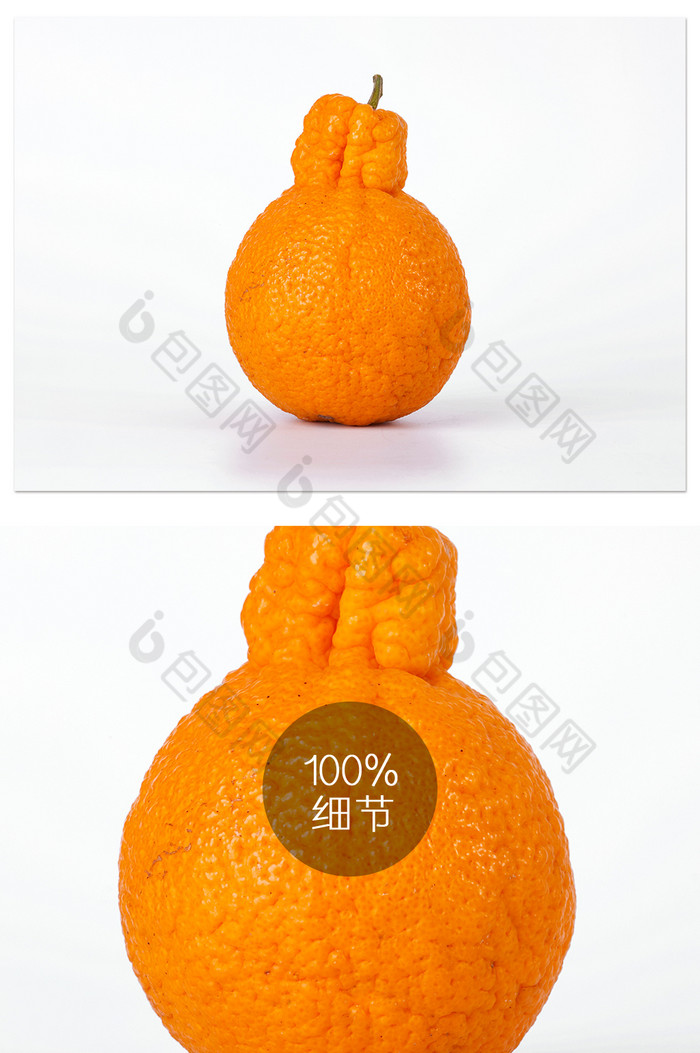 黄色橙色丑八怪橘子白底图美食水果摄影图片图片
