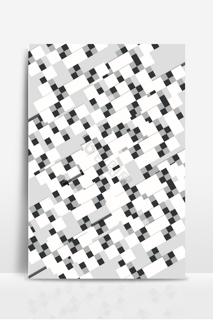几何多边形黑白堆叠排列图片