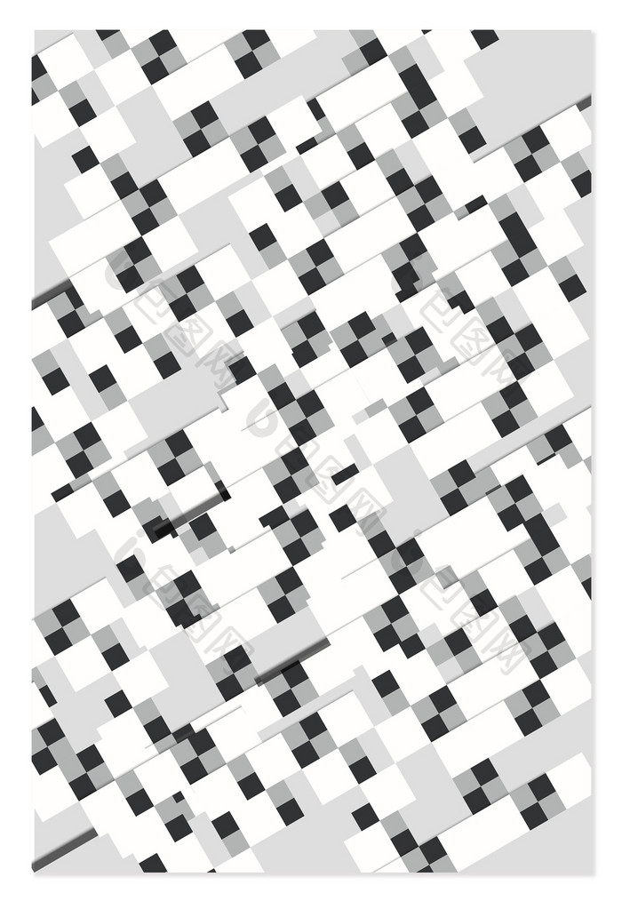 几何扁平多边形黑白堆叠排列背景