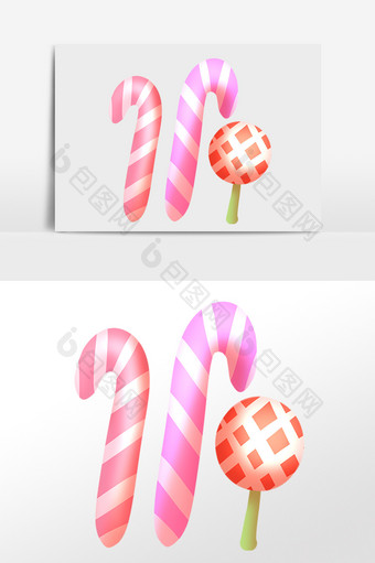 手绘庆祝生日快乐粉色糖果插画图片
