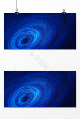 蓝色渐变简约大气旋涡科技光点抽象航空背景图片