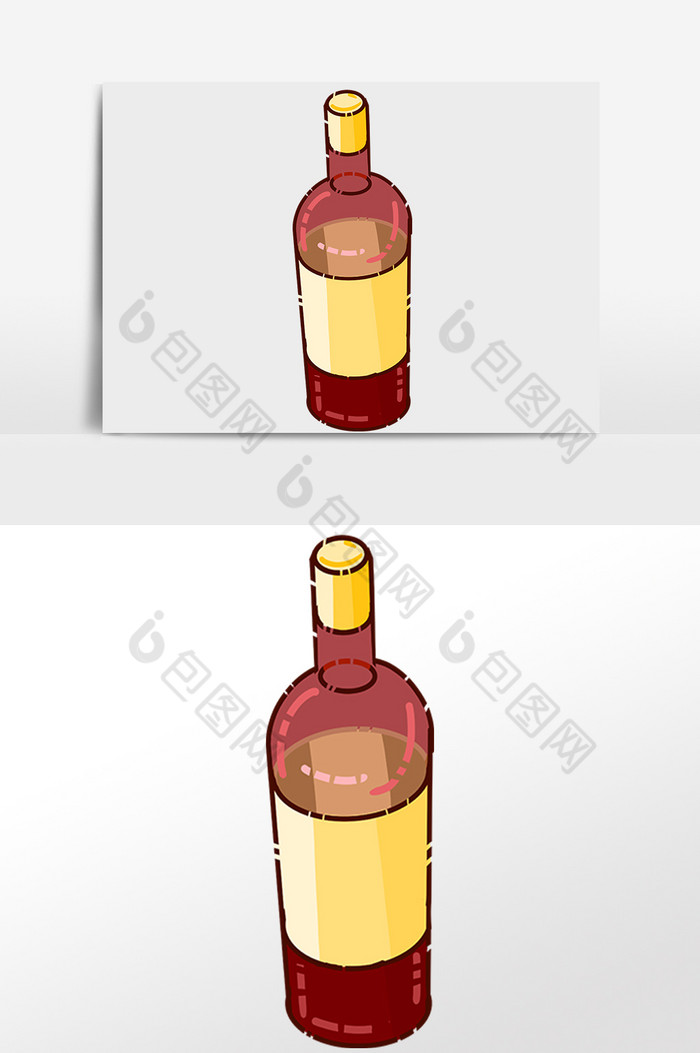 一瓶蘸料酱油调味品插画图片图片