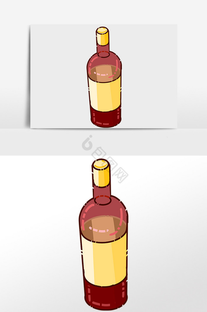 一瓶蘸料酱油调味品插画图片