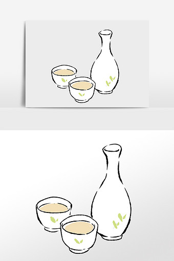 客家米酒图片本素材所属分类为广告设计 ,主要用途为手绘卡通,尺寸为