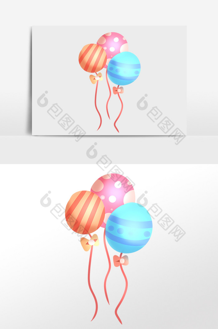 庆祝生日派对彩色气球插画图片图片