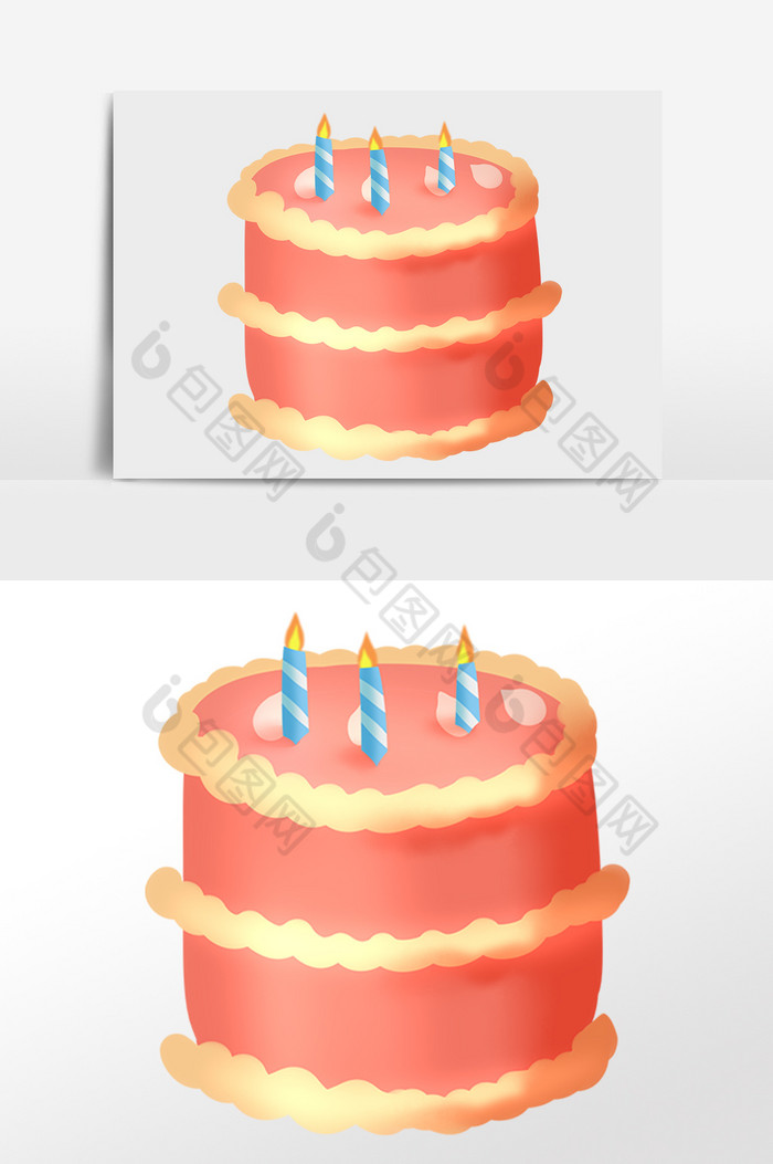 庆祝生日甜点蛋糕插画图片图片
