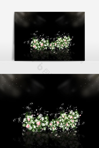 小清新韩式唯美白绿色系婚礼装饰花朵舞台花图片