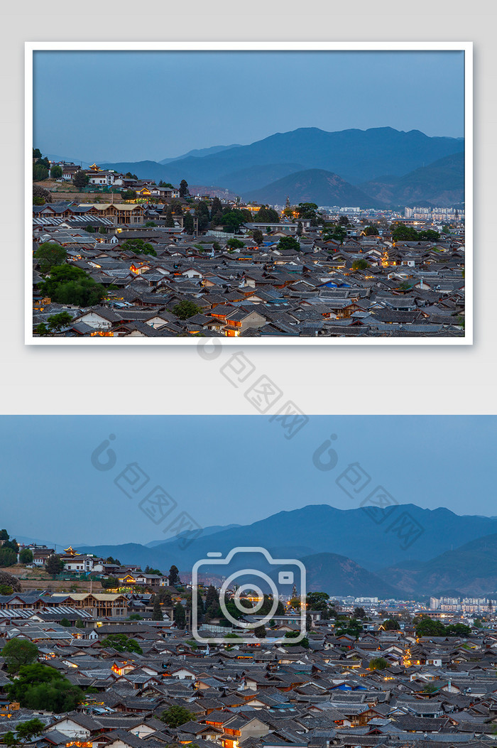 古城建筑夜景摄影图片