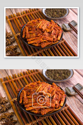 特色牛板筋朝鲜凉菜摄影图片