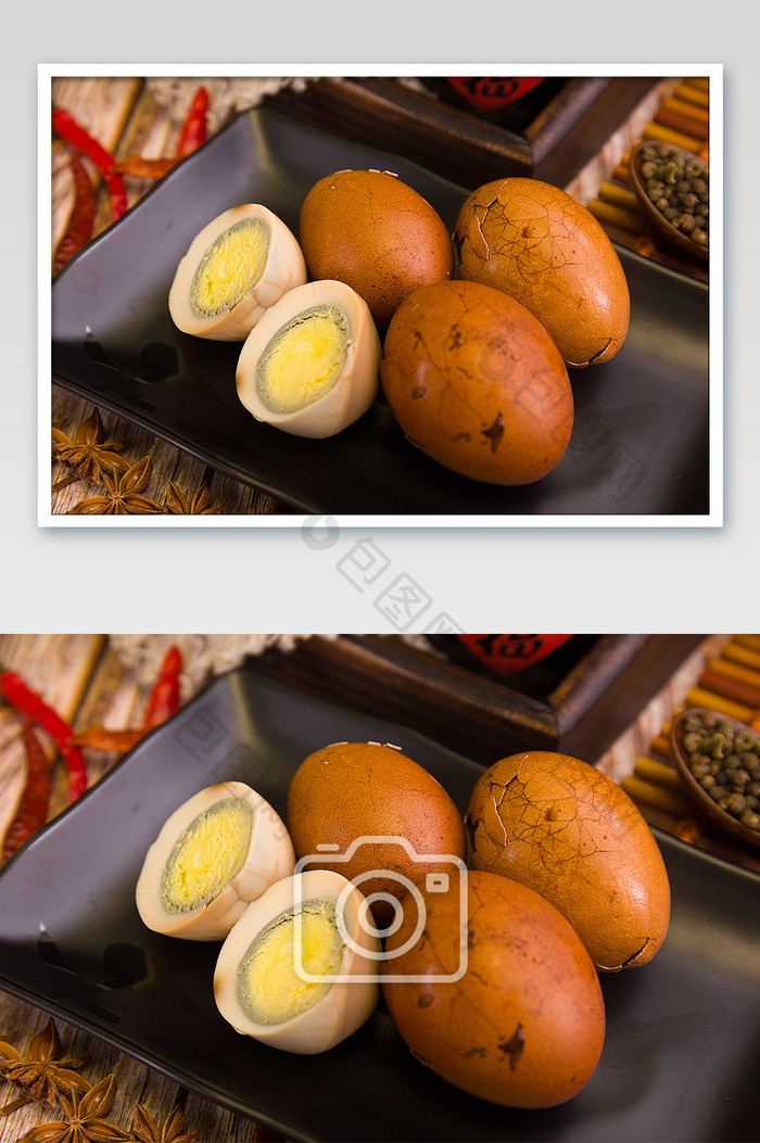 卤香茶叶蛋鸡蛋美味摄影图片