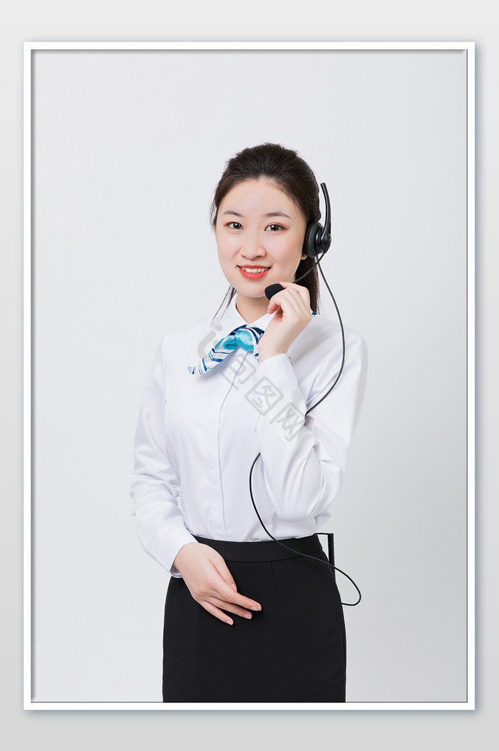 微笑的客服形象