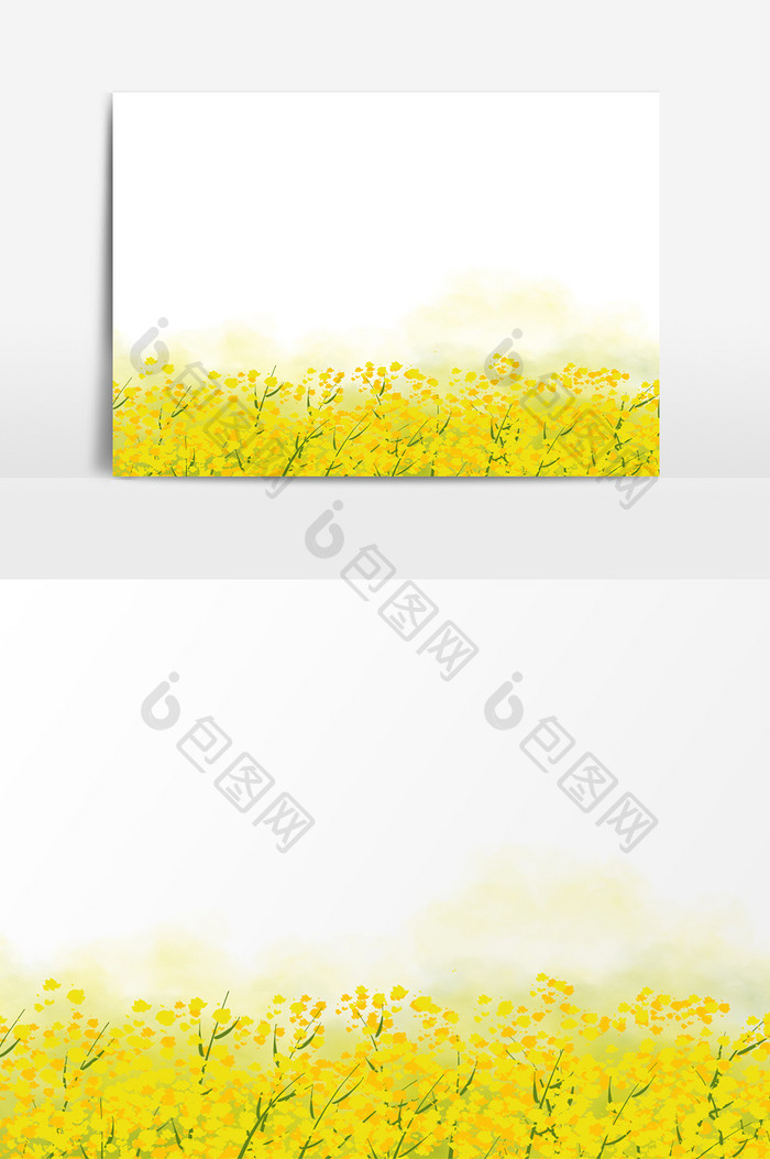 春天黄色花朵装饰元素