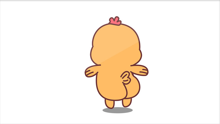 可爱蠢萌小黄鸡跑步扭屁股动态表情包