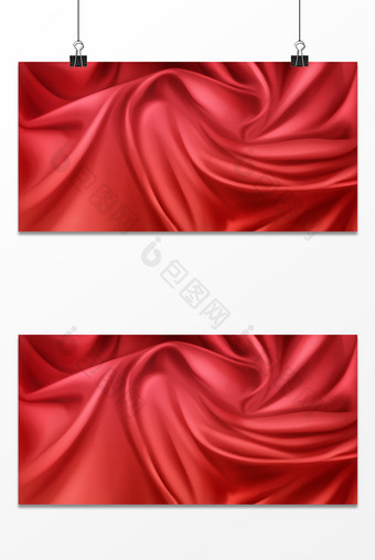 红色丝绸化妆品美容革命纹理质感背景图片