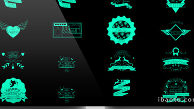 抖音风格特效字幕横版视频ae模板