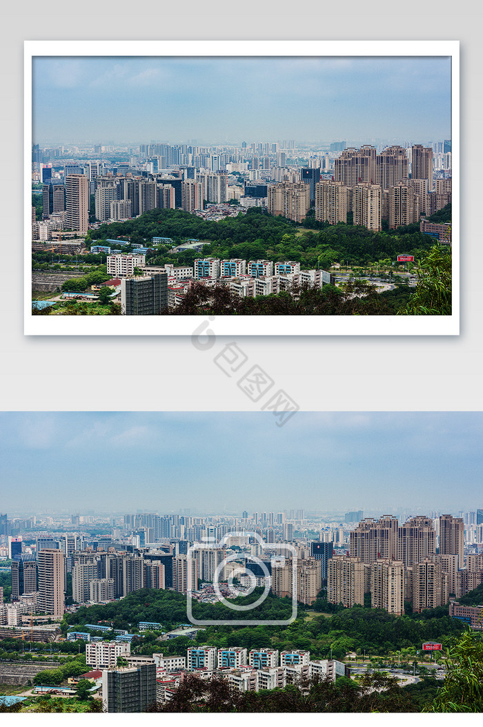 俯瞰东莞城市风景摄影图片