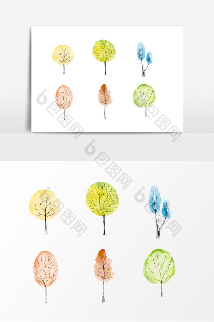 设计元素树叶图片