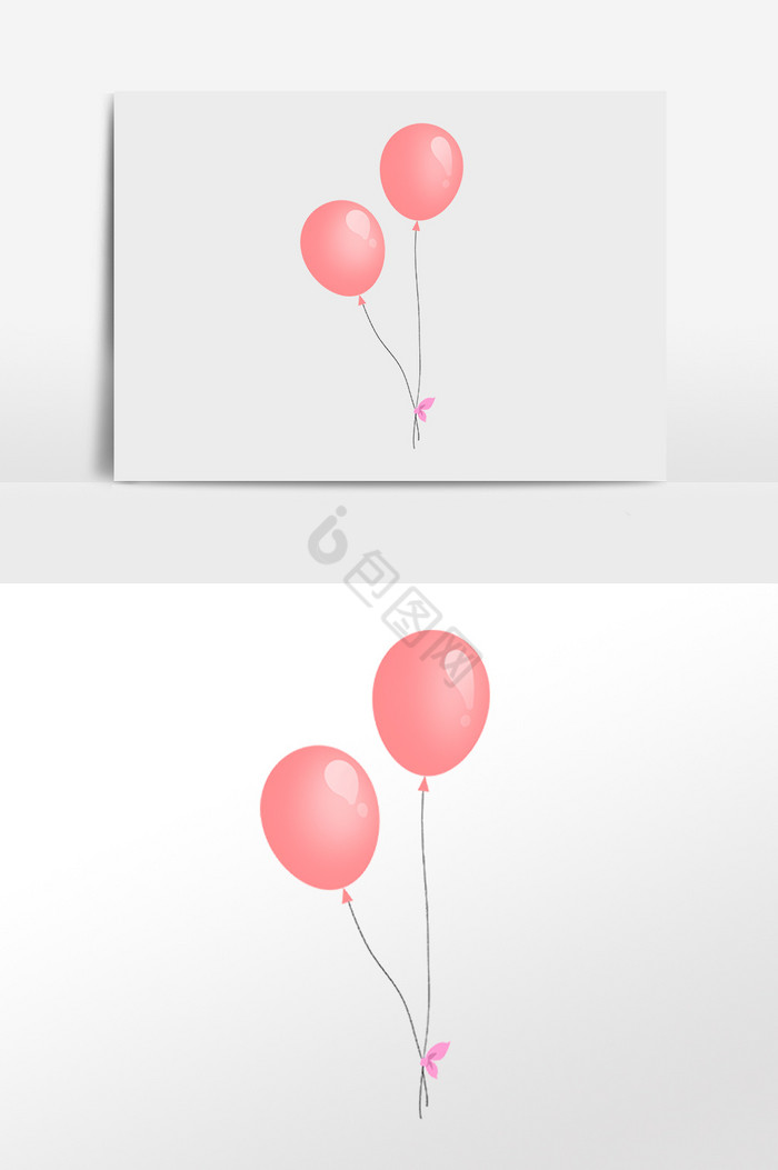 漂浮气球氦气球插画图片
