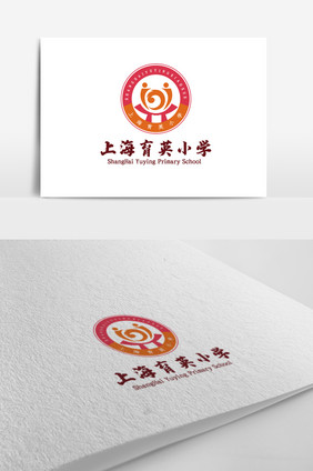 简约大气易懂小学校徽logo