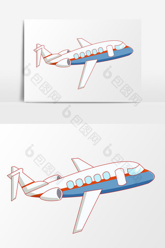 原创手绘小清新元素儿童节卡通儿童白色飞机图片