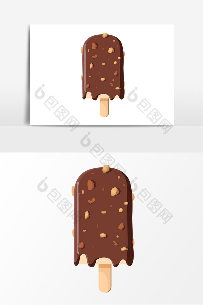 夏天巧克力冰棍形象图片图片