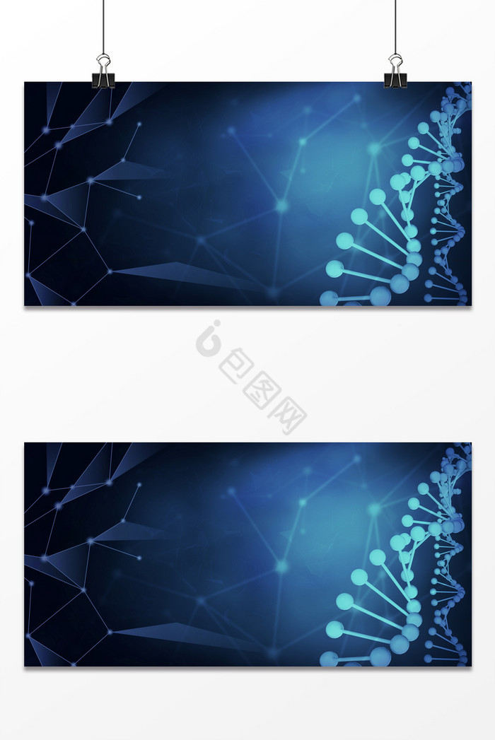 医疗DNA科技几何线条堆叠图片
