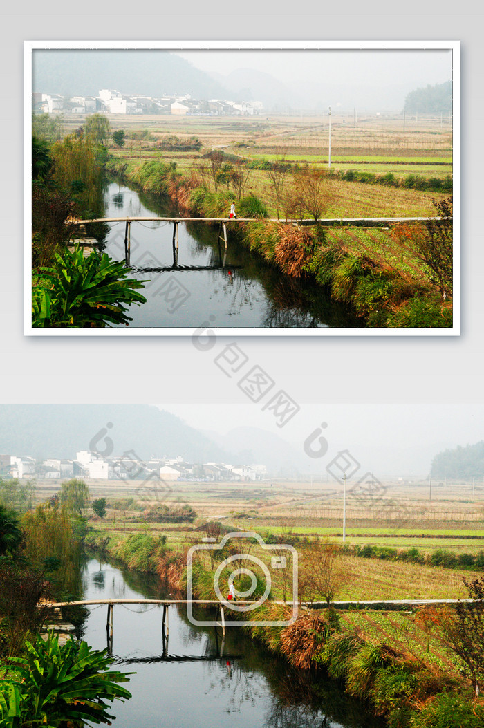 自然风景小桥流水古村落中国风建筑图片图片