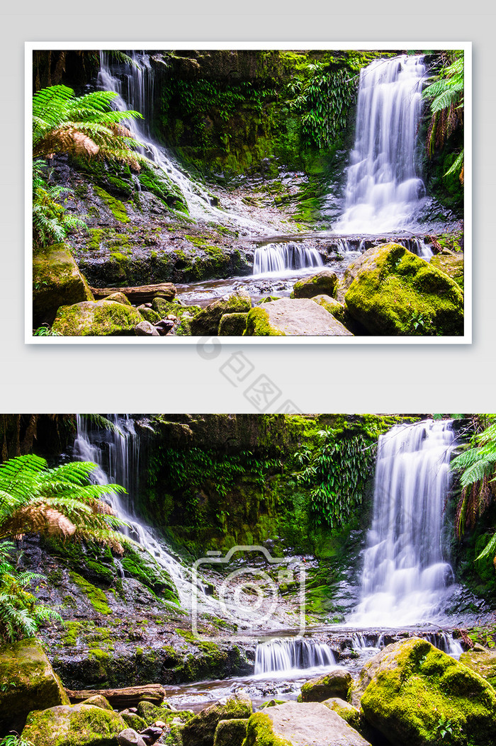 塔斯费尔德山公园瀑布摄影图片图片