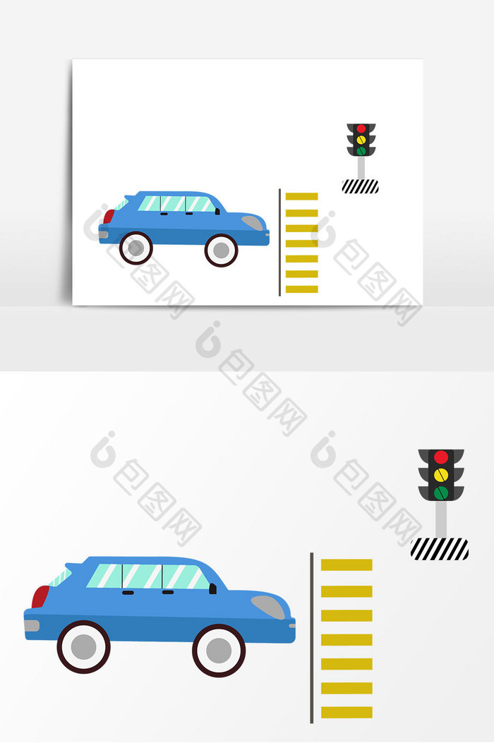 交通安全信号灯矢量元素