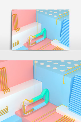 C4D几何电商天猫场景（OC渲染器）