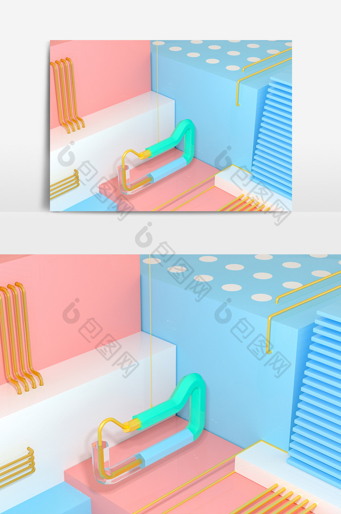 C4D几何电商天猫场景（OC渲染器）