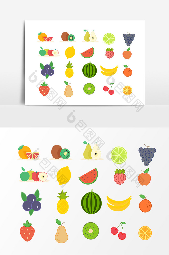 各种水果图案设计素材