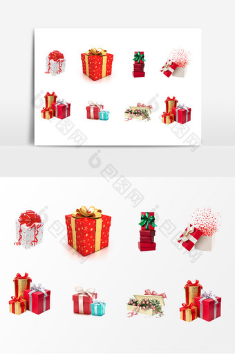 节日活动礼盒礼物设计元素图片