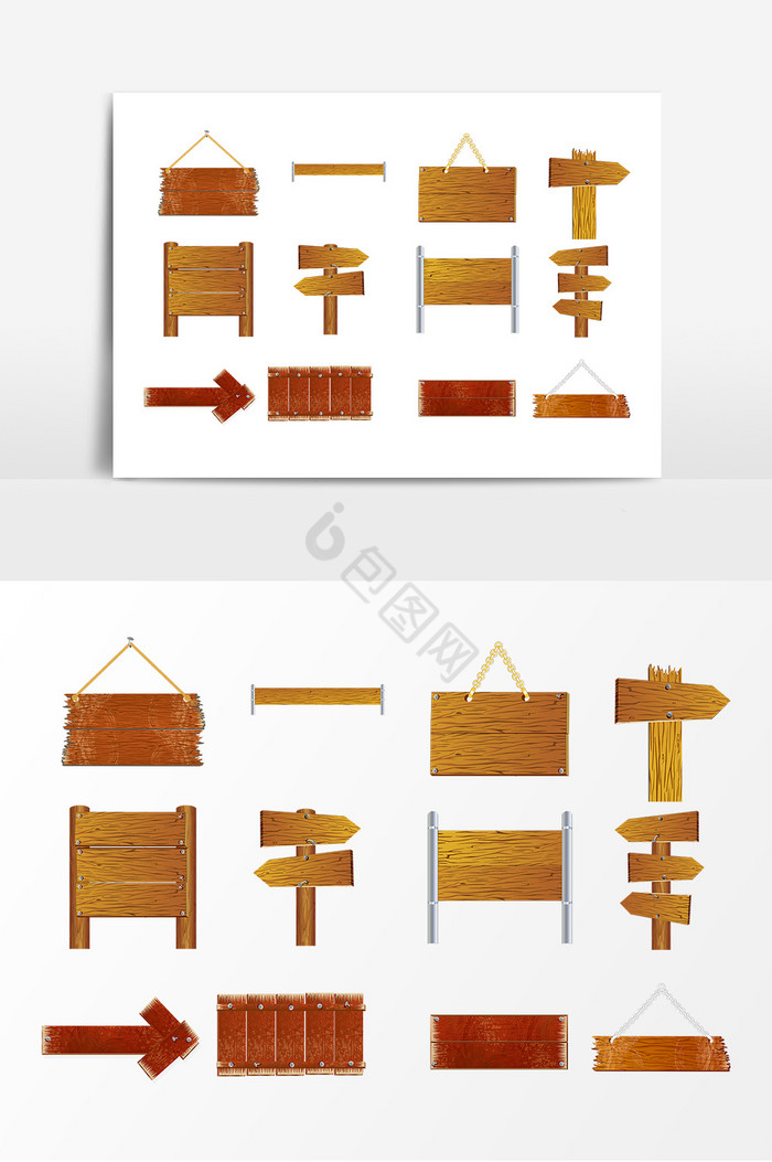 木质指示牌挂牌图片