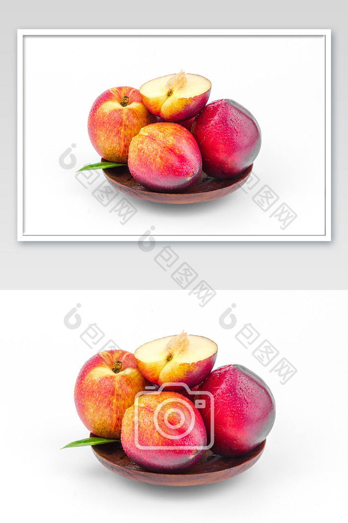清新水果油桃摄影图